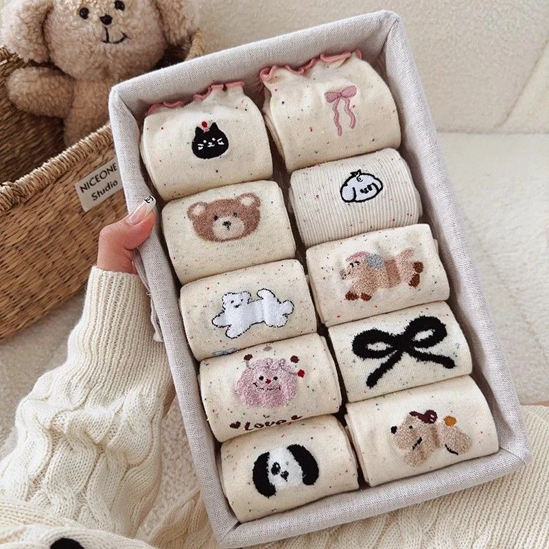 【体验拆】拍1【拆4保8双】秋冬款棉袜对对碰