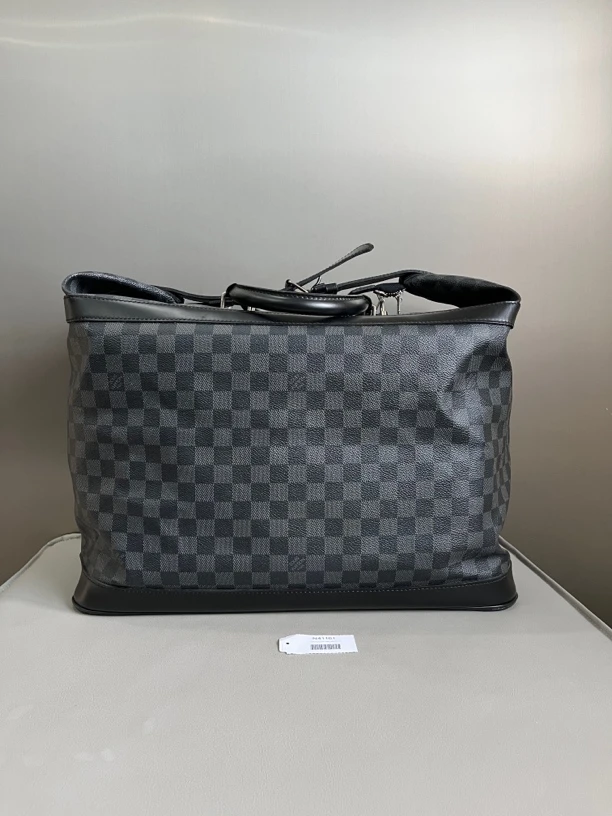 95新 LouisVuitton/路易威登 lv黑色棋盘格大号盒子包旅行包男包