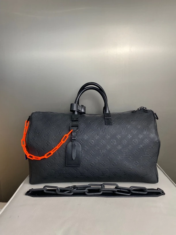 99新 LouisVuitton/路易威登 lv全皮压纹秀款限量50旅行袋hws033