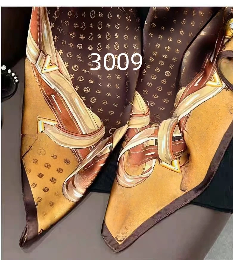 100新款百搭杭州丝绸丝巾110*110#3009