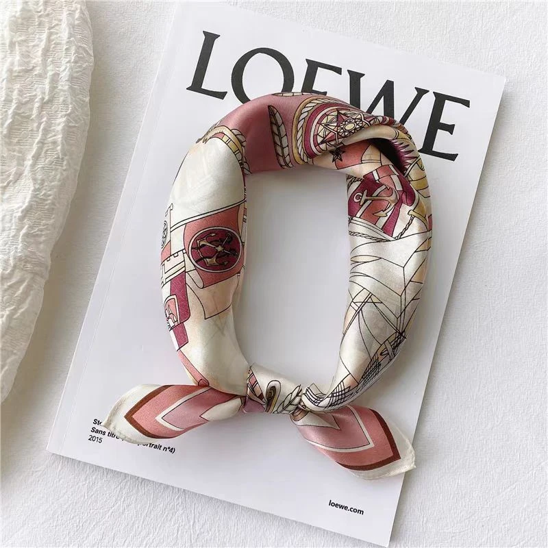 100新款百搭杭州丝绸丝巾70*70#7023