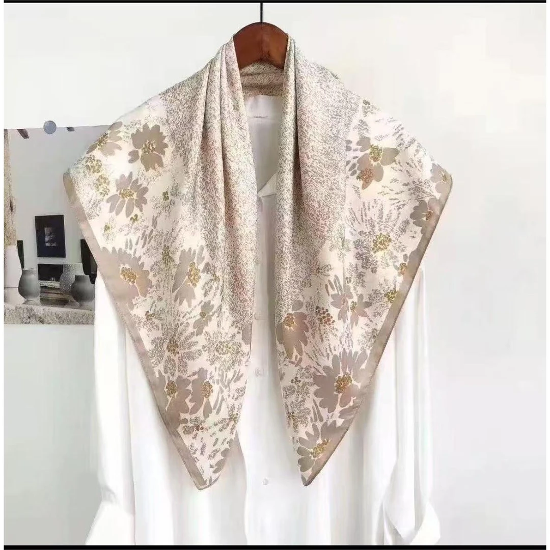 100新款百搭杭州丝绸丝巾70*70#1318