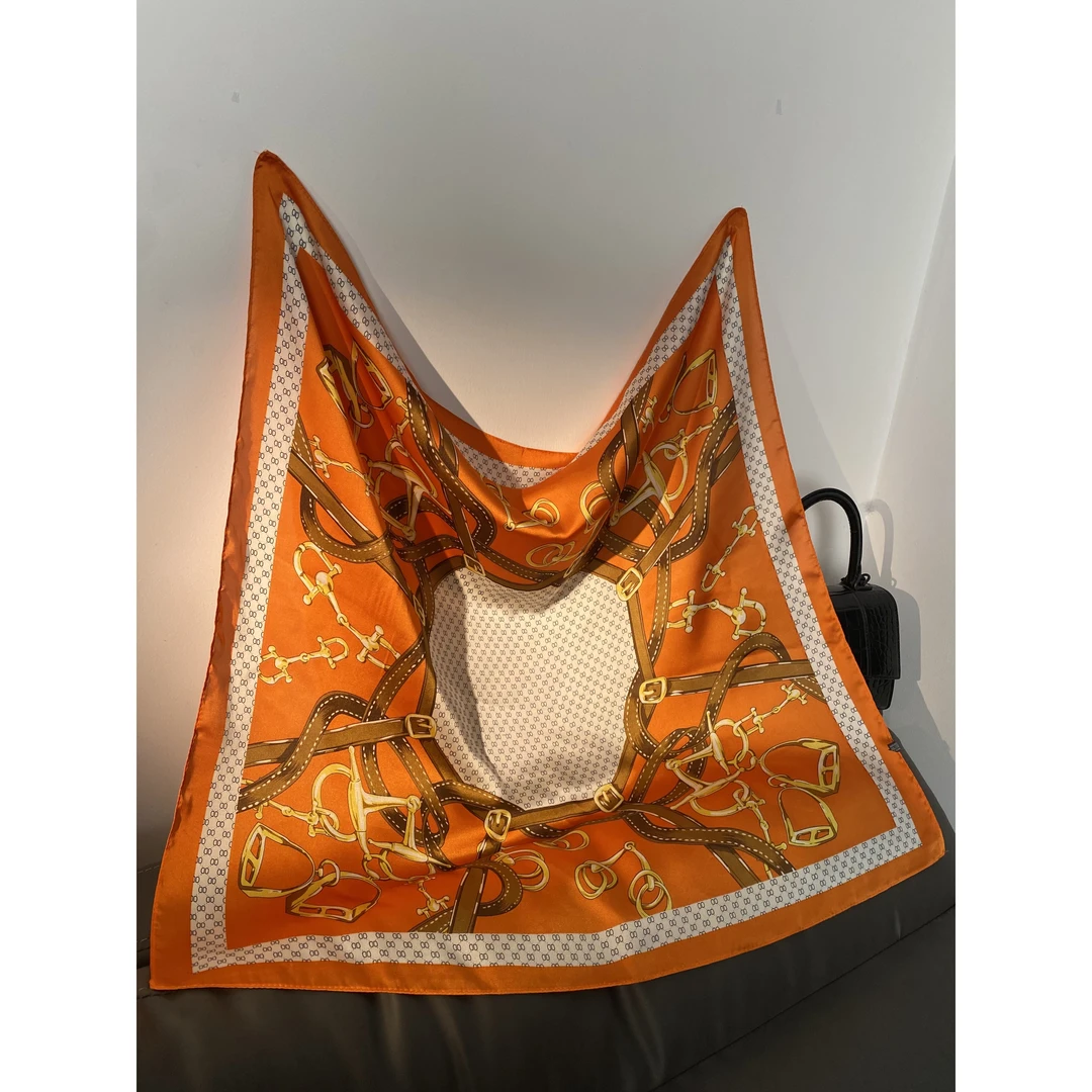 100新款夏季百搭杭州丝绸丝巾70*70#3385