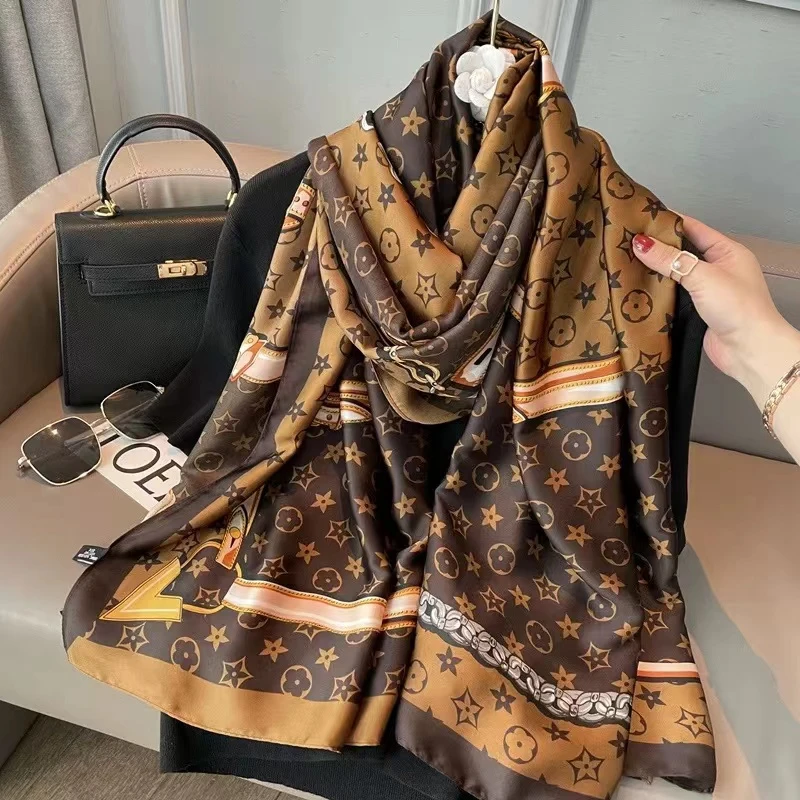 100新款百搭杭州丝绸丝巾90*180#3139