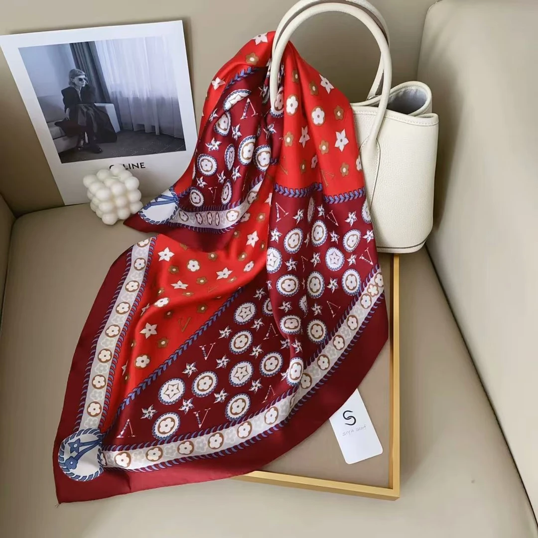 100新款百搭杭州丝绸丝巾70*70#3703