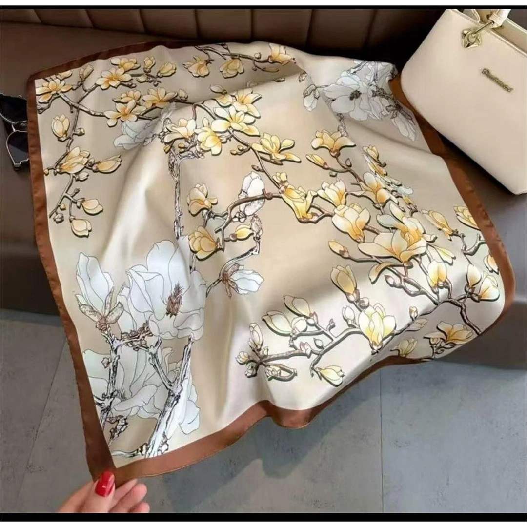 100新款百搭杭州丝绸丝巾70*70#1265