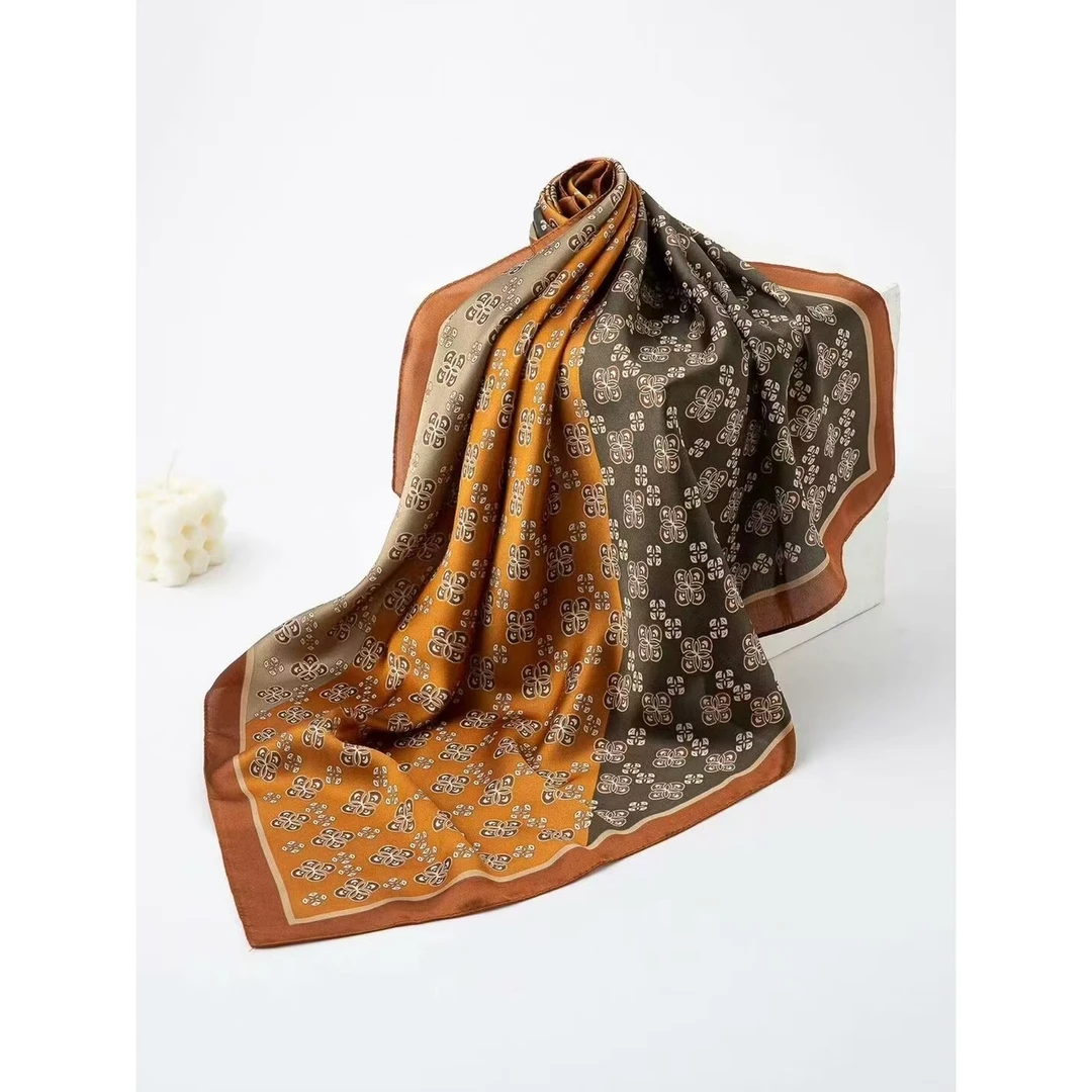 100新款百搭杭州丝绸丝巾70*70#3637