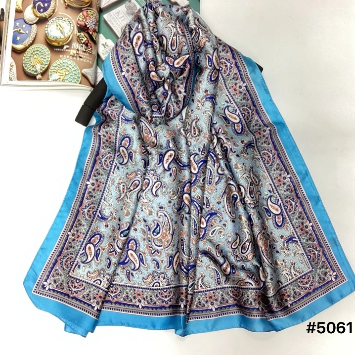 100新款百搭杭州丝绸丝巾90*200#5061