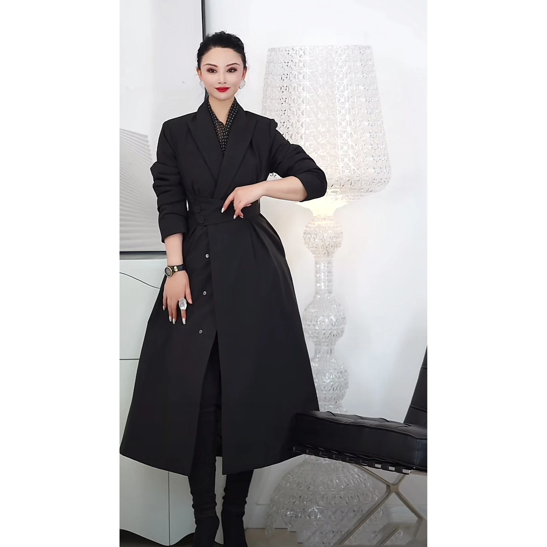 【26】西装领修身显瘦鹅绒服