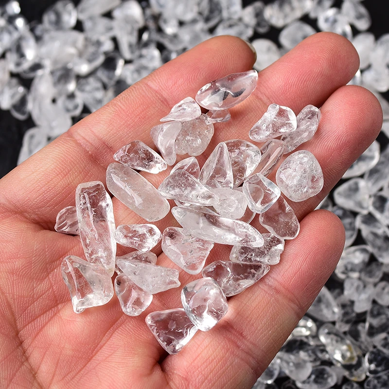 天然优质白水晶碎石消磁石摆件消磁原石摆件造景石鱼缸铺底石