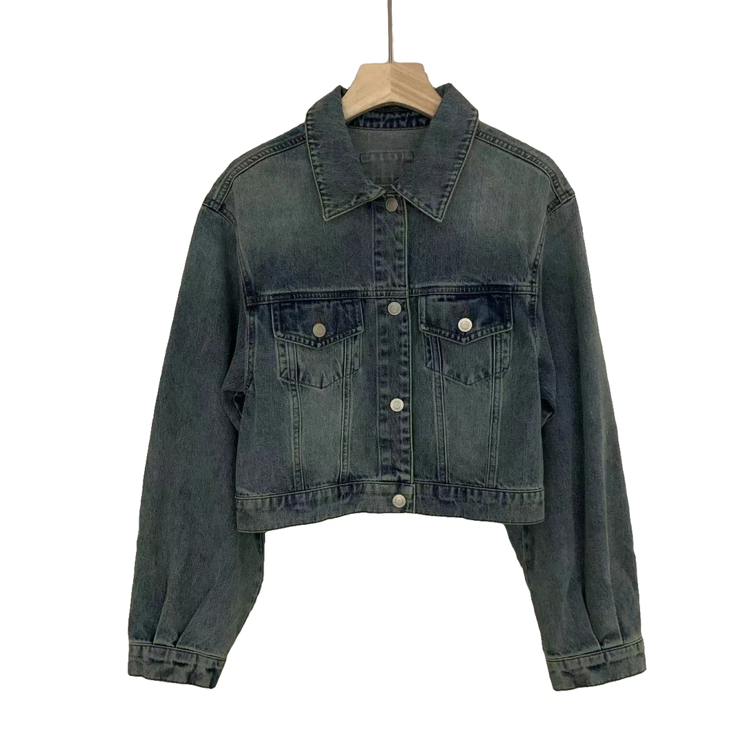 韩版复古水洗牛仔外套