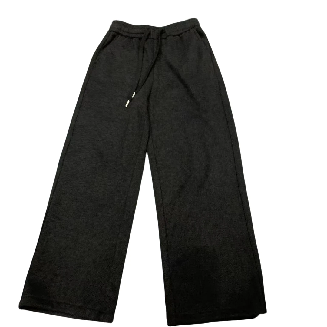 冬季小个子加绒瘦版直筒拖地裤