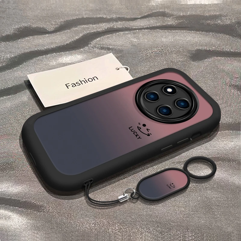 渐变笑脸适用荣耀x60手机壳新款x60pro软硅胶保护套华为honorx60