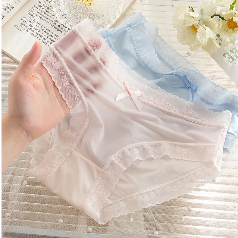 秋夏冰丝内裤女士无痕薄款亲肤棉裆速干透气少女学生三角短裤头