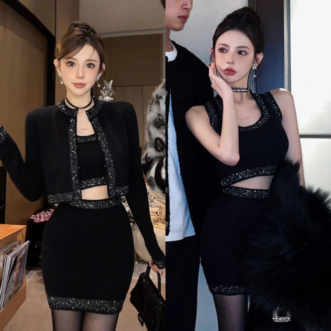 粉红Pink 【M家同款】甜辣风性感时尚上衣+半身裙LWJ23D4TZ1320