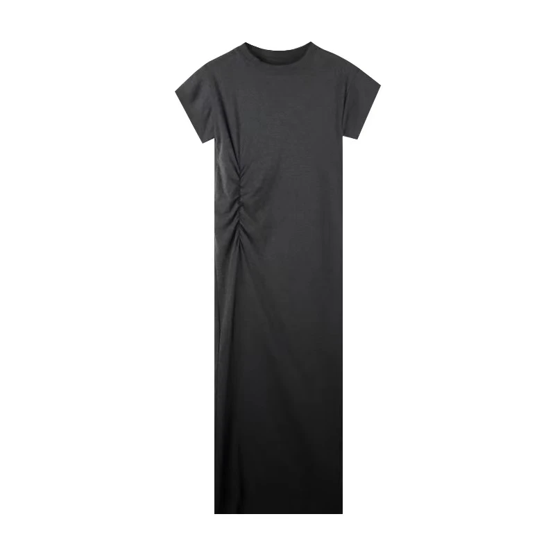 孕妇装连衣裙夏装时尚辣妈款弹力褶皱收腰显瘦T恤长裙夏天裙子女