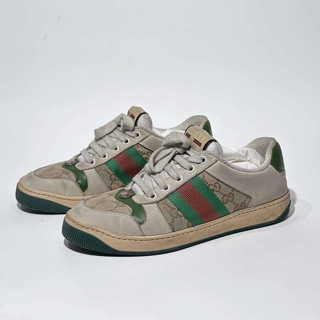 37码/98新/Gucci/古驰 绿尾时尚百搭脏脏鞋/ML0639