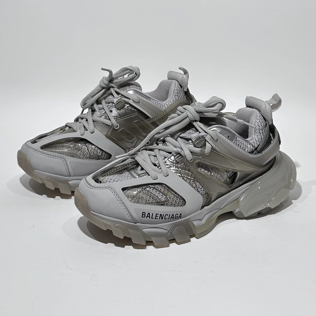 99新 Balenciaga/巴黎世家 36码 Track 灰色时尚老爹鞋/ML0847