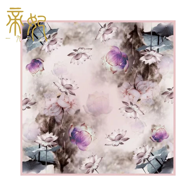帝妃丝绸【】花罗70×70国风方巾22姆米桑蚕丝真丝丝巾