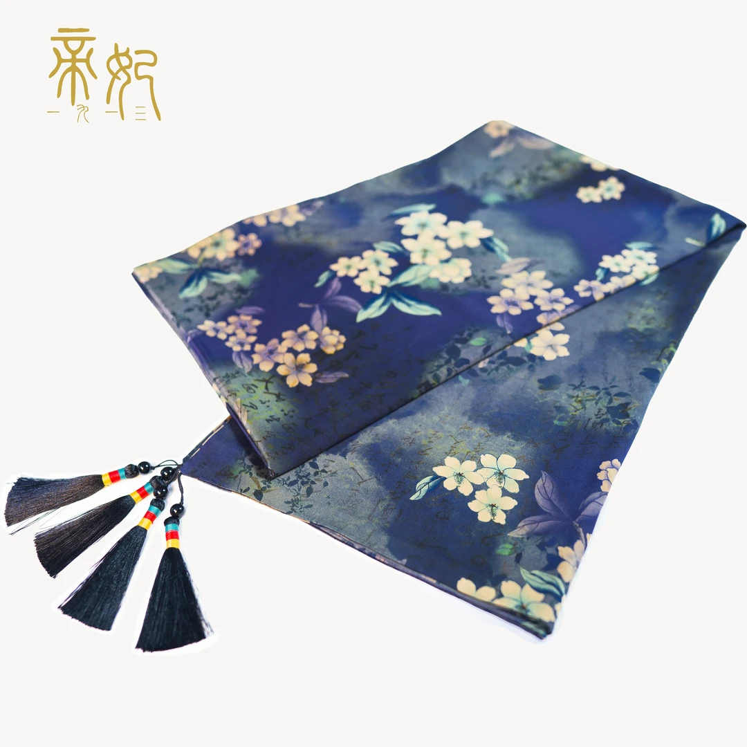 帝妃【香云纱披肩】30姆米195×53双层桑蚕丝真丝丝巾工笔画唯美大方