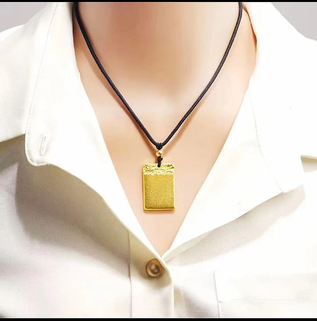 合金吊坠 无事牌吊坠百搭精美时尚磨砂