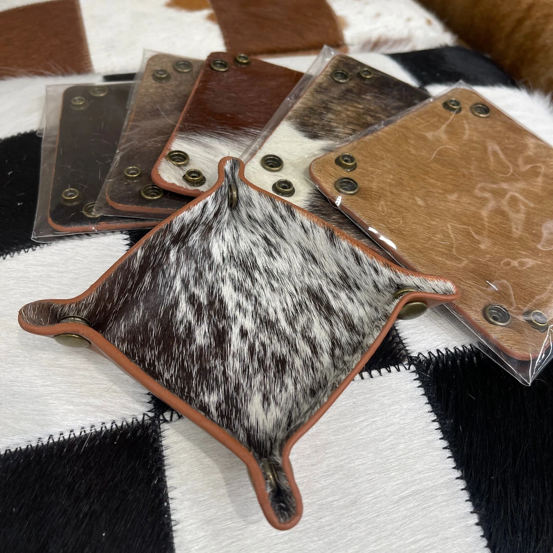 高奢手工牛皮收纳盒