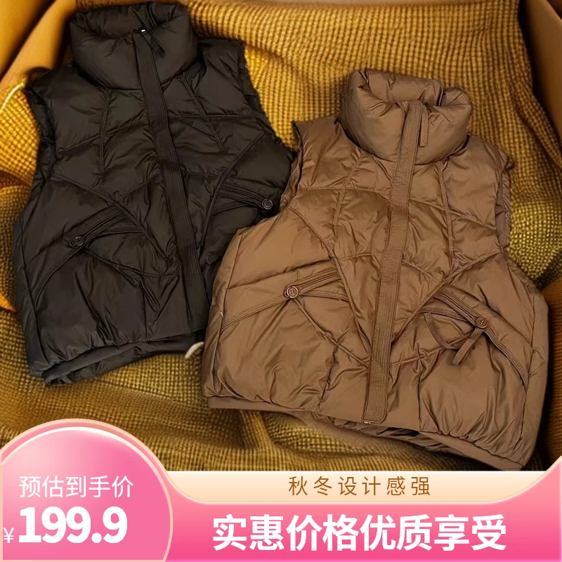 依骊汇秋冬设计时尚百搭保暖休闲羽绒马甲女9610 外穿冬季