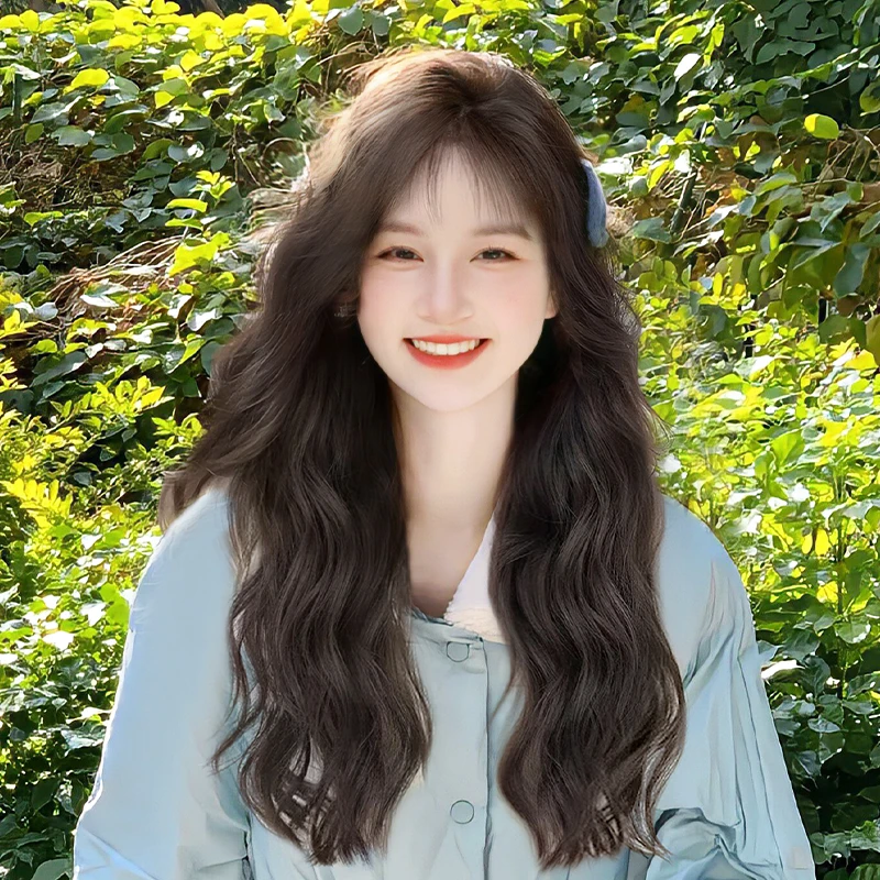 【氛围感蓬松胎毛卷卷】发女长发减龄氛围感微卷发仿真发自然全头套