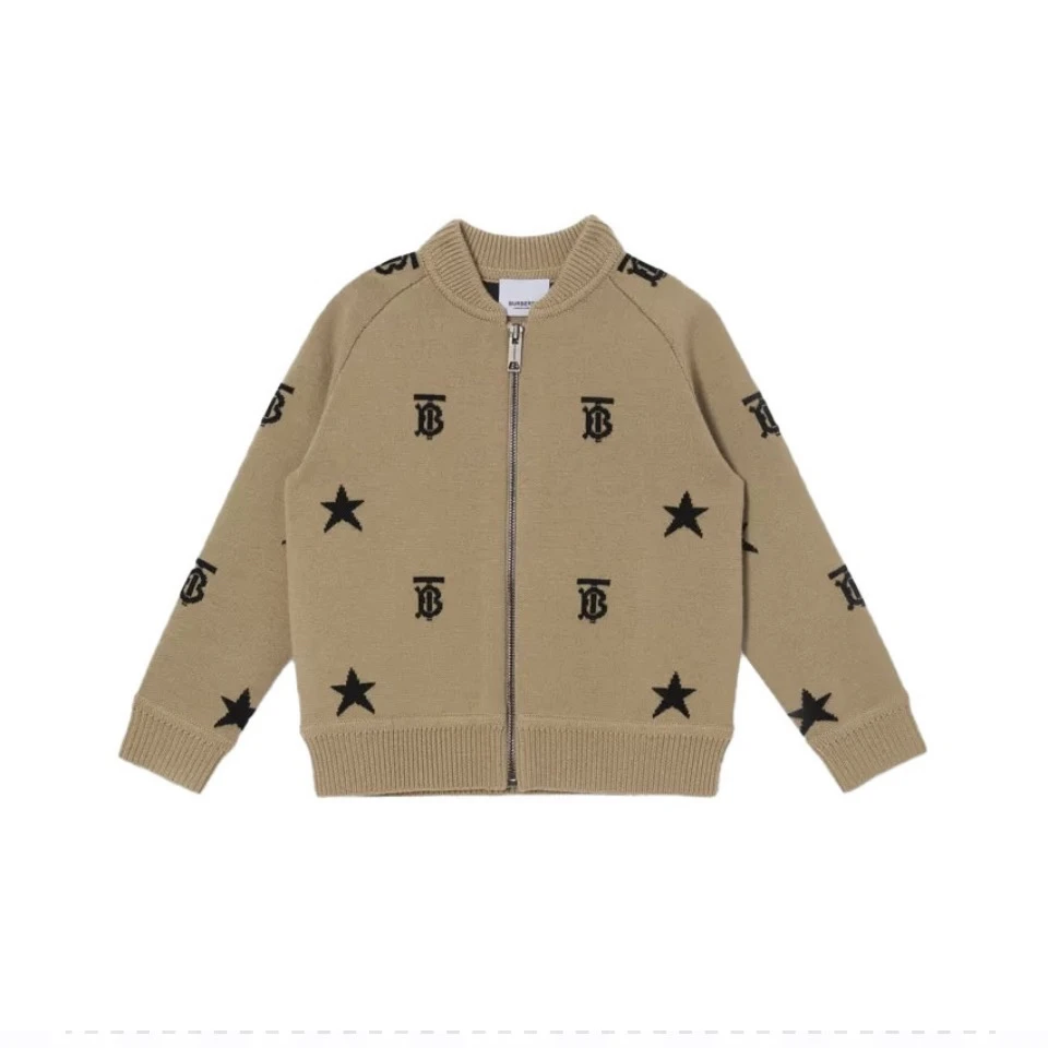 BURBERRY星辰拼专属标识图案开衫/14Y/A01432