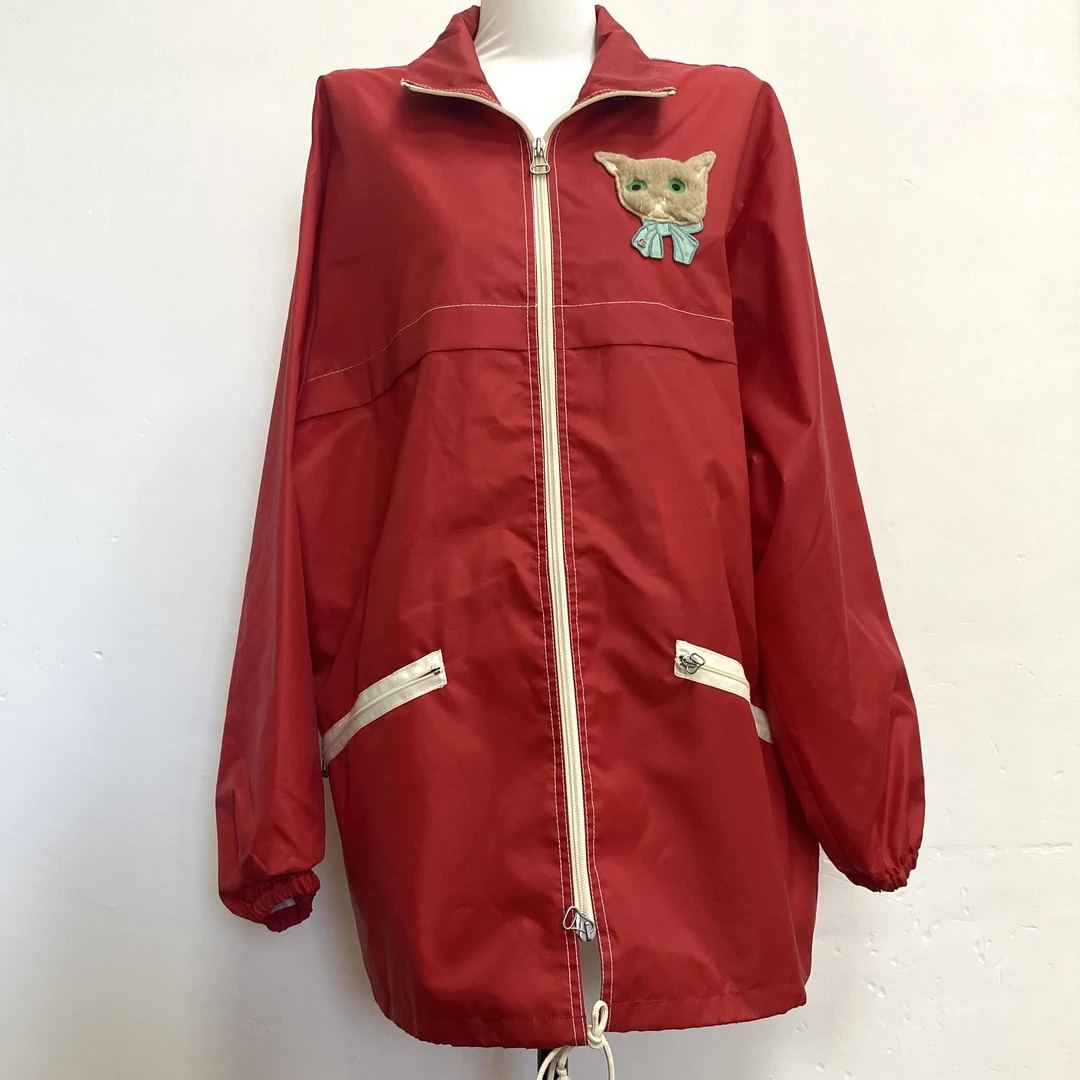 古驰猫咪防雨风衣/44码/肩49/胸114长82/D00343