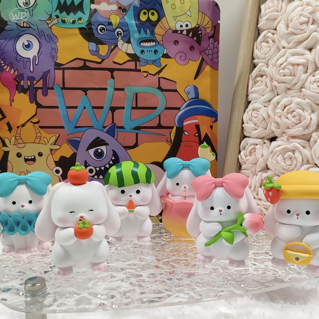 「兔兔摆件!」Meow" 喵家 实色大立体仿真可爱DIY迷你玩具手工配件