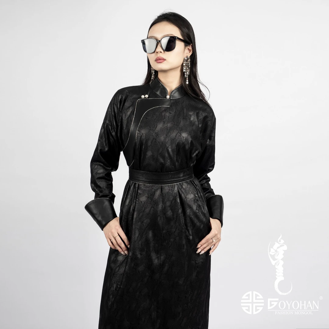 【高艺汗】新款蒙古族麂皮风衣传统蒙古袍子0939