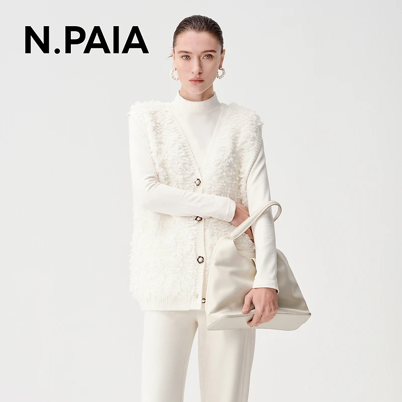 【星线好物】N.Paia恩派雅2023秋冬圈圈呢马甲式保暖背心XNIAW9106A