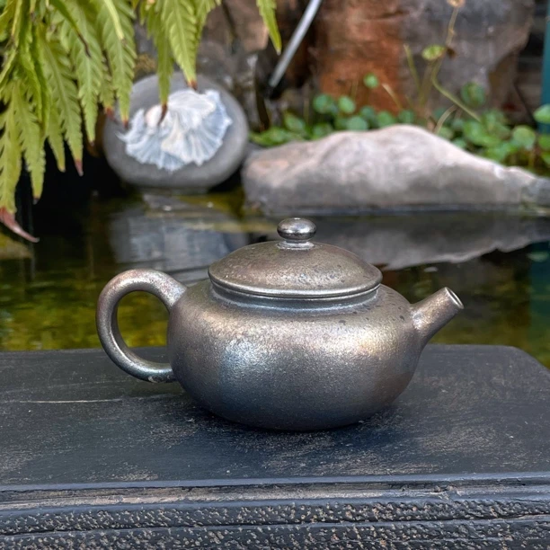 云南建水紫陶柴烧壶陶瓷纯手工功夫茶具容量约140ml