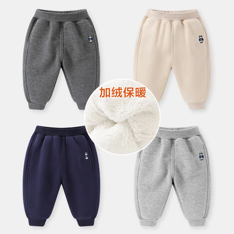 新款婴儿衣服加绒长裤子加厚冬装秋冬儿童男童宝宝保暖休闲运动裤