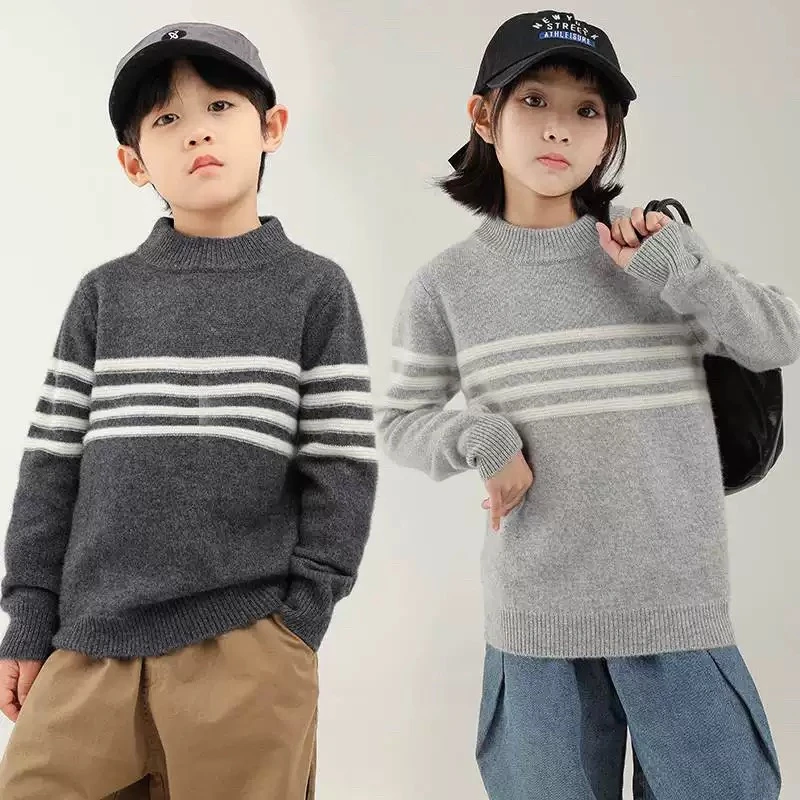 1214儿童时尚休闲加绒套头毛衣-33336