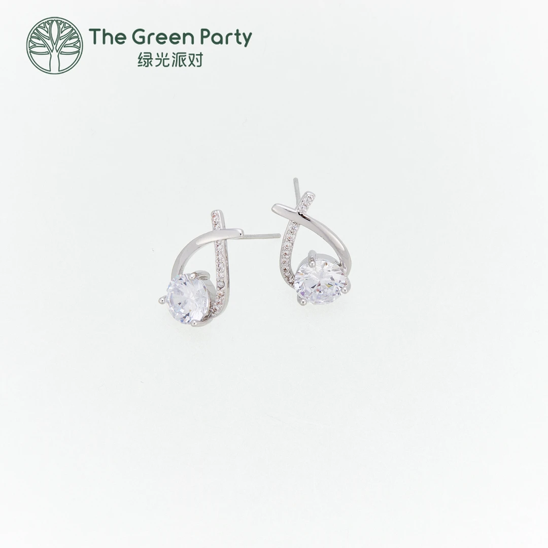 TheGreenParty925银针个性设计师款耳钉耳环耳饰