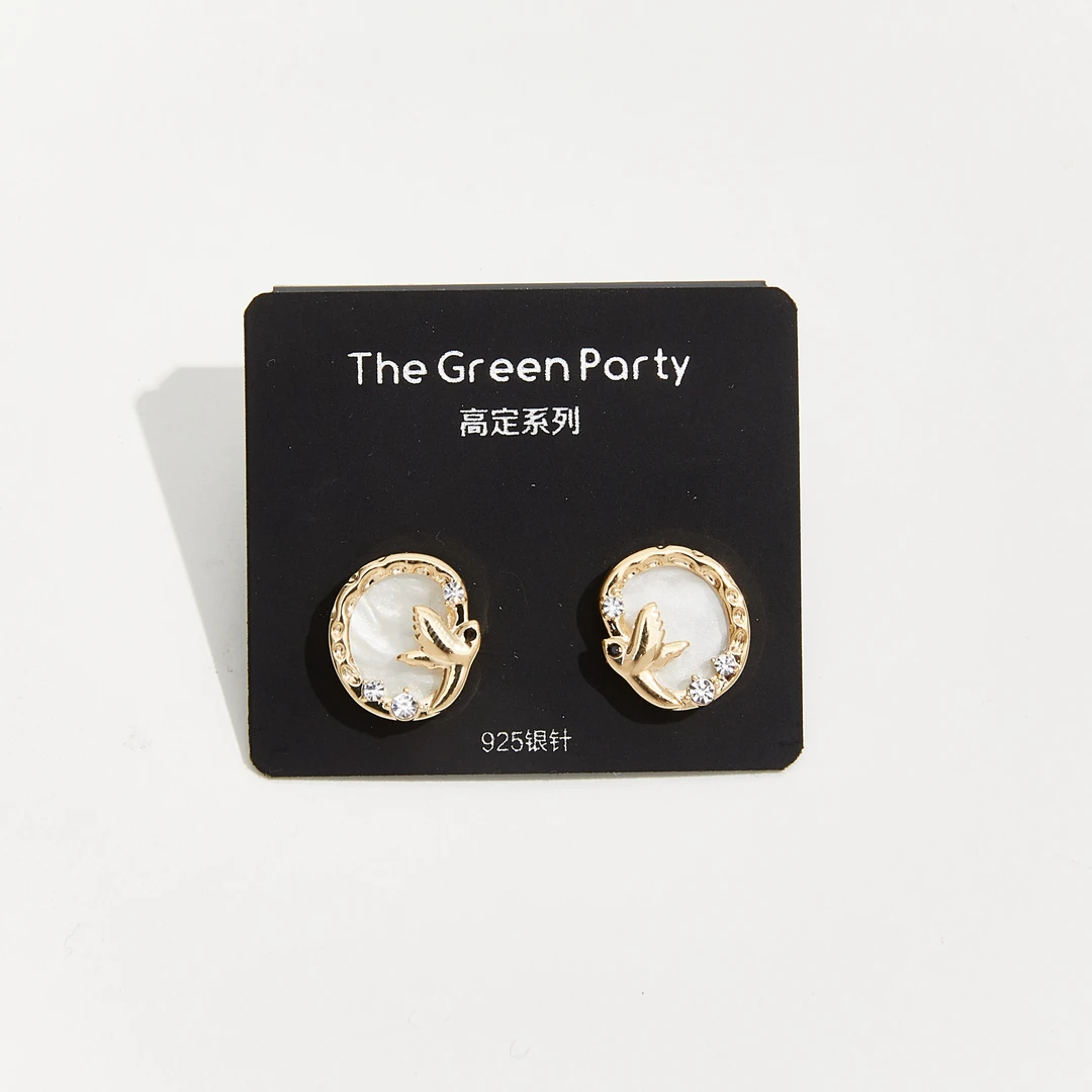 925银针TheGreenParty高定系天使耳钉耳环耳饰