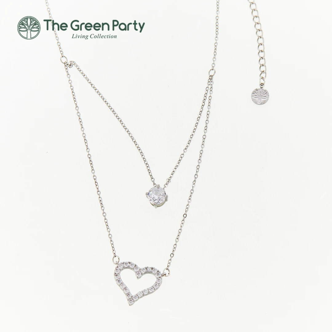 TheGreenParty镀真金项链 绿光派对吊坠 叠戴轻奢吊坠项链
