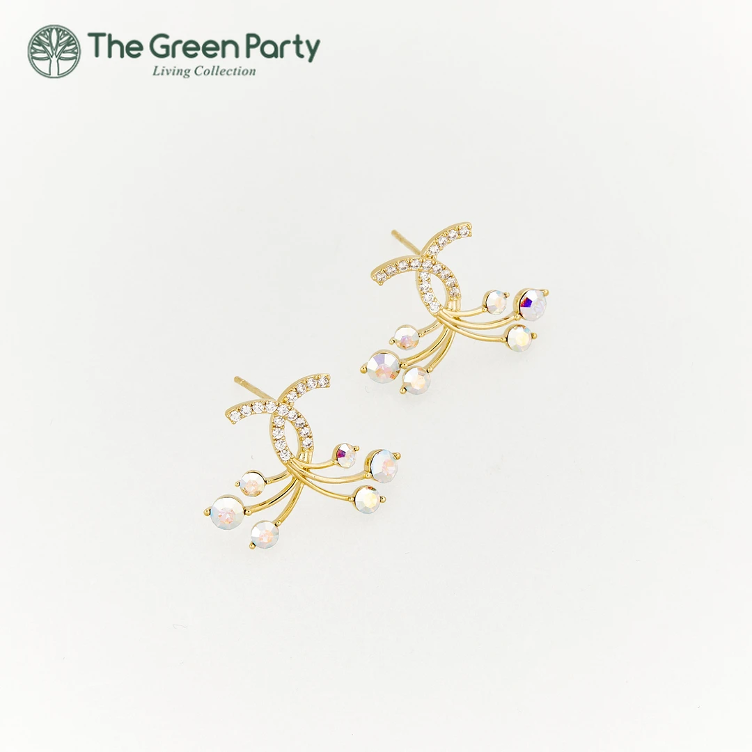 TheGreenParty925银耳钉 绿光派对时尚轻奢小众耳环
