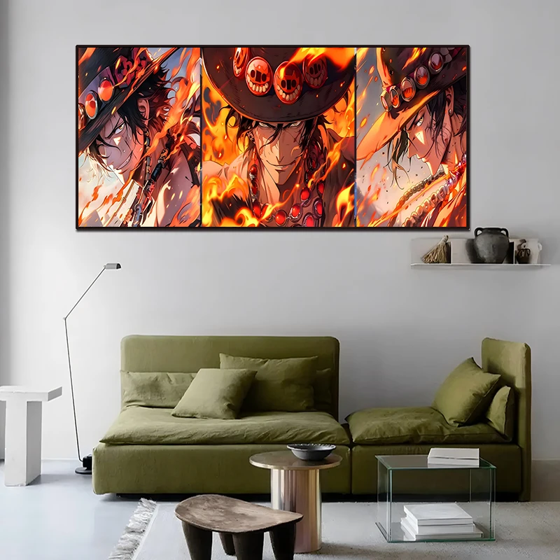 《PVC 艾斯三联幅》 客厅卧室背景现代装饰画 40*30*3  清仓