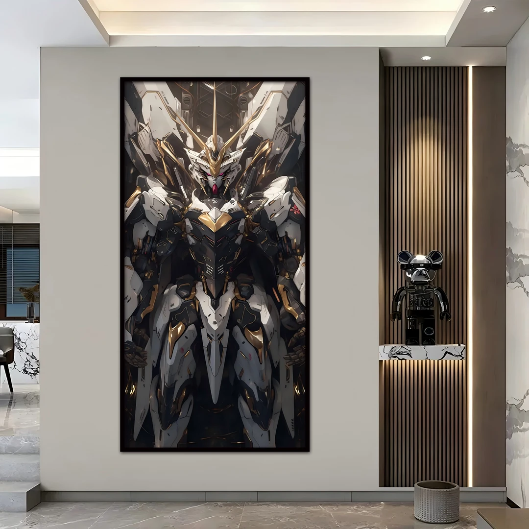 《黑武士  高达》 客厅卧室背景现代装饰画 40*80  PVC 边框