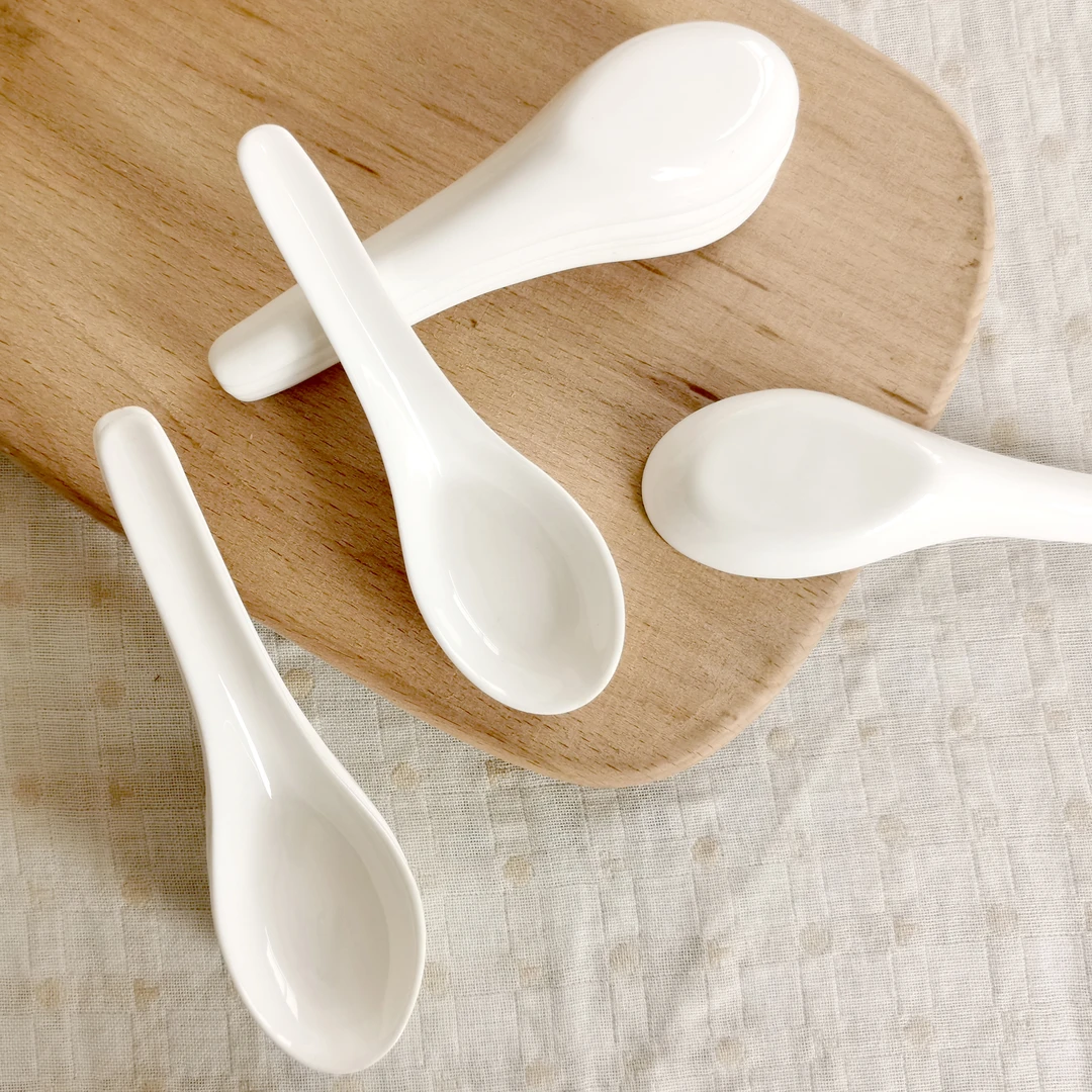 骨瓷10只小汤勺家用家用餐具【送盒】X050