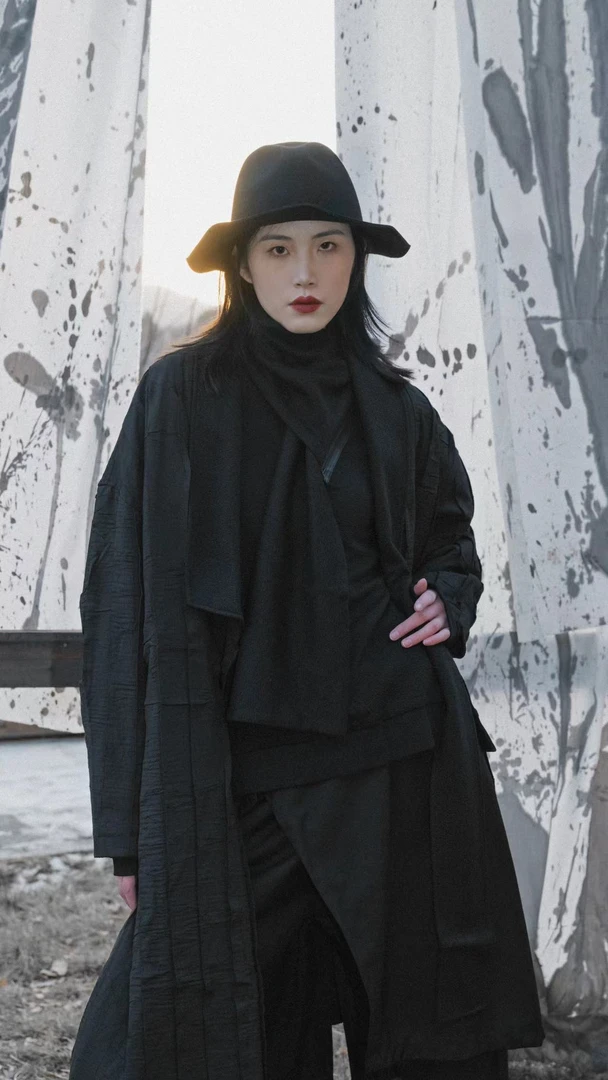 BLACK BRONZE CN【2024早春】设计款可拆卸围巾针织衫