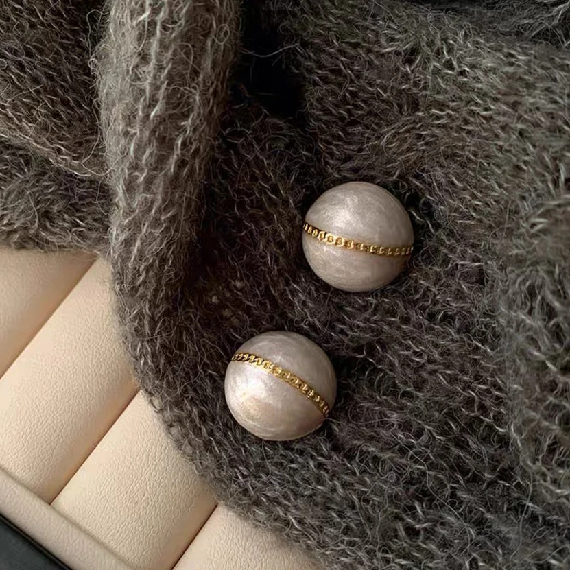 铜合金耳饰 S925银针简约S法式轻奢珐琅耳钉气质温柔高级感时尚通