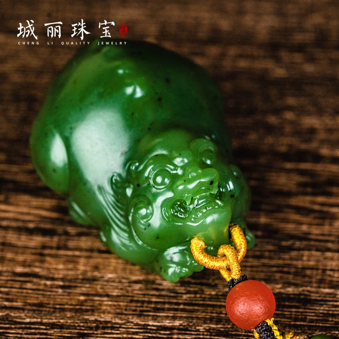 【福生无量天尊】碧玉貔貅金福吊坠/套(多样性发货)ZJH-1092