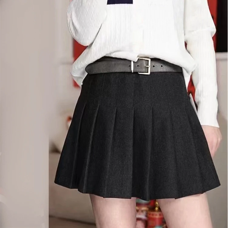 M【刻度KODU】TY-4017秋冬韩版学院风百褶显瘦淑女百搭时尚裤裙