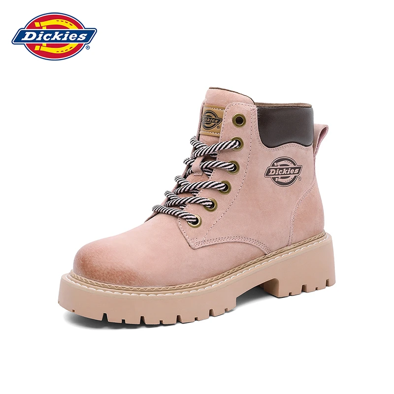 Dickies马丁靴女鞋秋冬季工装靴厚底增高露营大黄靴233W50LXS63