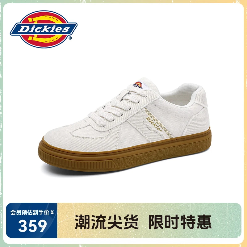 【T字头】Dickies厚底复古德训鞋女2024春夏新款低帮小白鞋休闲板鞋