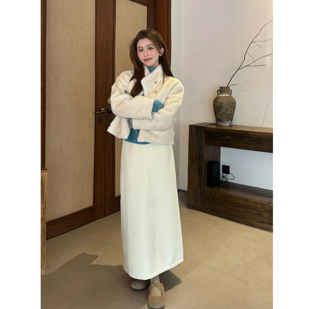 YPP！【落日悸动】新款韩系气质复古百搭直筒遮胯显瘦半身裙